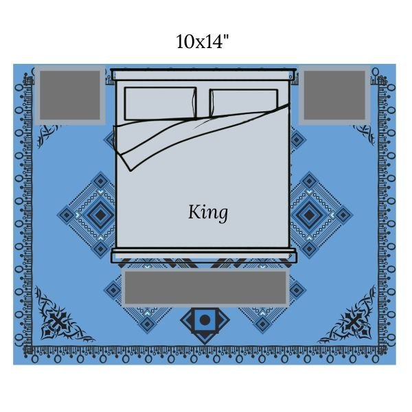 10x14 rug size for king size bed