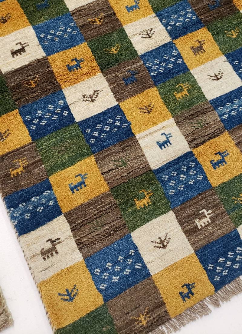 Modern Tribal Gabbeh Persian Rug