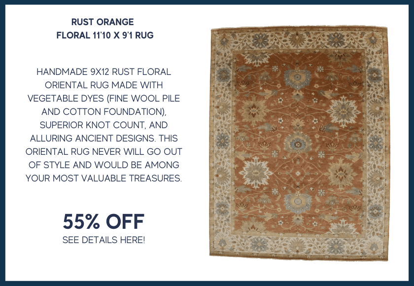 rust orange rug