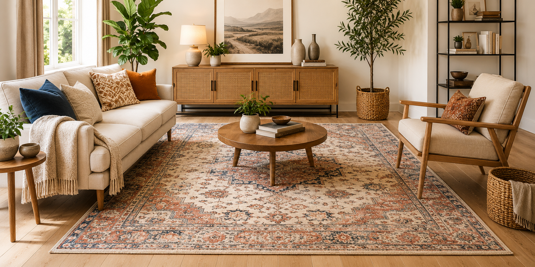Do area rugs make a room look smaller