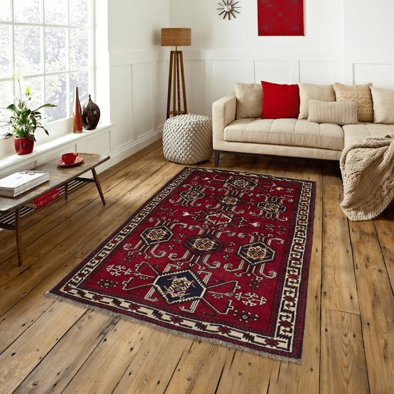 Vintage Red Tribal 6X8 Shiraz Lori Persian Rug affordable handmade Persian rugs