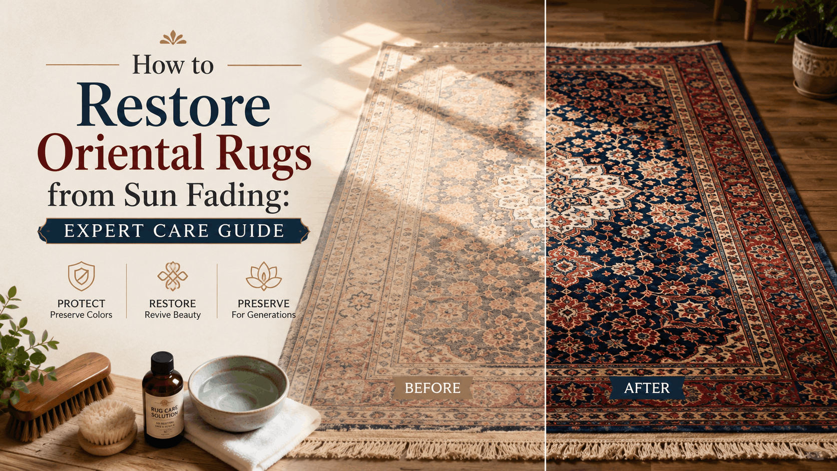 How to Restore Oriental Rugs from Sun Fading Expert Care Guide