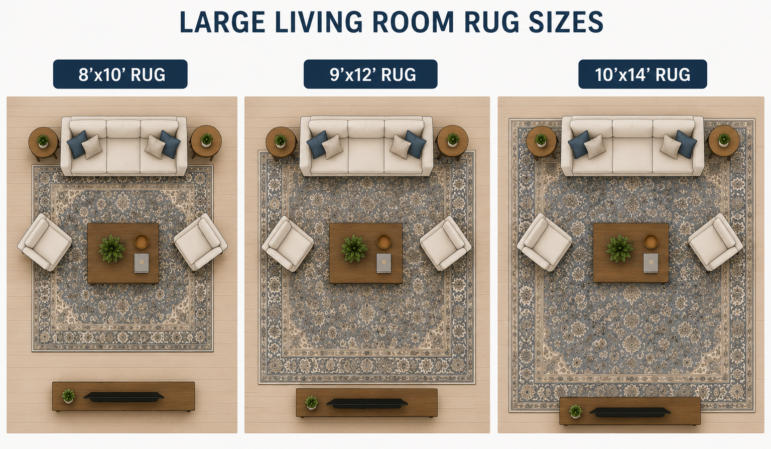 large living room rug sizes