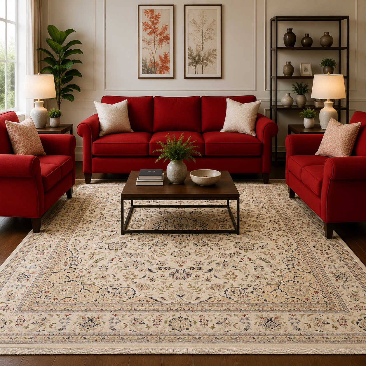 ivory-cream-floral-11-10-x -5-5-hand-knotted-indo-nain-oriental-wool-rug