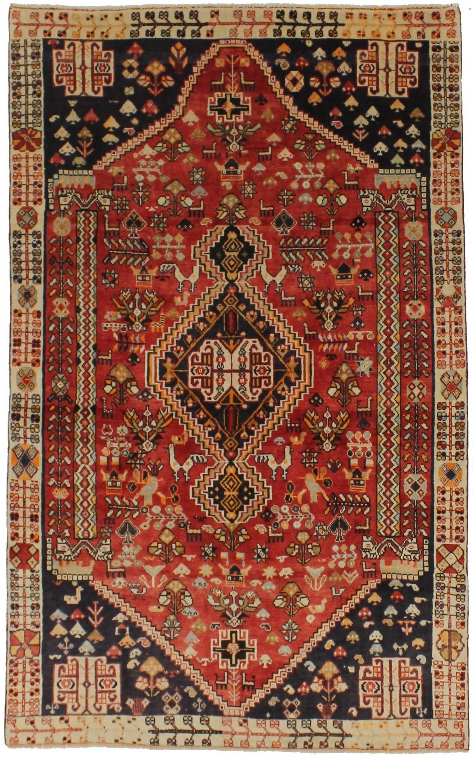 Qashqai Shiraz Persian Rug 5x8