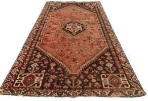 Semi Antique Bittersweet Red Tribal 5X8 Shiraz Persian Rug