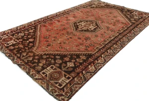 Semi Antique Bittersweet Red Tribal 5X8 Shiraz Persian Rug