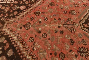 Semi Antique Bittersweet Red Tribal 5X8 Shiraz Persian Rug
