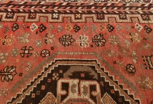 Semi Antique Bittersweet Red Tribal 5X8 Shiraz Persian Rug