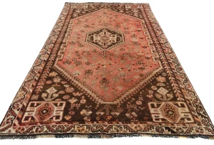 Semi Antique Bittersweet Red Tribal 5X8 Shiraz Persian Rug