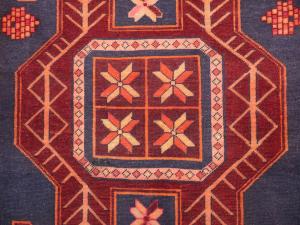 Semi Antique Red Tribal Geometric 4X10 Meshkin Persian Runner Rug