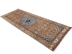 Semi Antique Rusty Red Tribal 3X9 Hamedan Persian Runner Rug