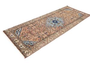 Semi Antique Rusty Red Tribal 3X9 Hamedan Persian Runner Rug