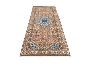 Semi Antique Rusty Red Tribal 3X9 Hamedan Persian Runner Rug