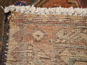 Semi Antique Muted Colors Tribal Floral 4'5X9'8 Meshkin Persian Runner Rug