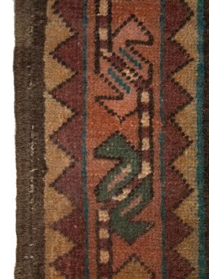 Semi Antique Muted Colors Tribal Floral 4'5X9'8 Meshkin Persian Runner Rug