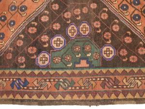 Semi Antique Muted Colors Tribal Floral 4'5X9'8 Meshkin Persian Runner Rug