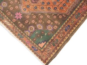 Semi Antique Muted Colors Tribal Floral 4'5X9'8 Meshkin Persian Runner Rug