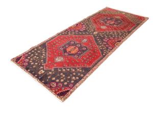 Semi Antique Red Tribal Floral 4X10 Meshkin Persian Runner Rug