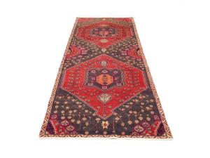 Semi Antique Red Tribal Floral 4X10 Meshkin Persian Runner Rug