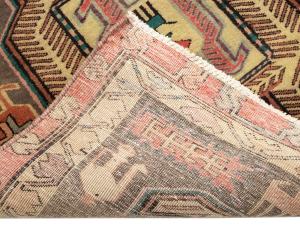 Semi Antique Muted Colors Tribal 4X10 Meshkin Persian Runner Rug