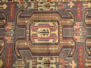 Semi Antique Muted Colors Tribal 4X10 Meshkin Persian Runner Rug