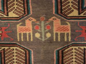 Semi Antique Muted Colors Tribal 4X10 Meshkin Persian Runner Rug