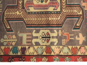 Semi Antique Muted Colors Tribal 4X10 Meshkin Persian Runner Rug