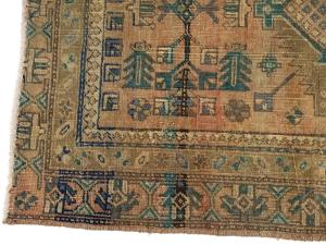 Semi Antique Muted Colors Tribal 3X14 Hamedan Persian Runner Rug
