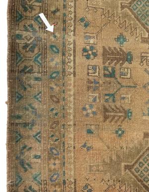 Semi Antique Muted Colors Tribal 3X14 Hamedan Persian Runner Rug