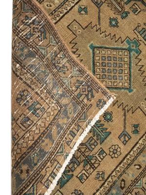 Semi Antique Muted Colors Tribal 3X14 Hamedan Persian Runner Rug
