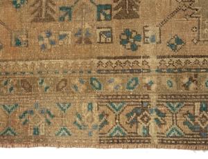 Semi Antique Muted Colors Tribal 3X14 Hamedan Persian Runner Rug