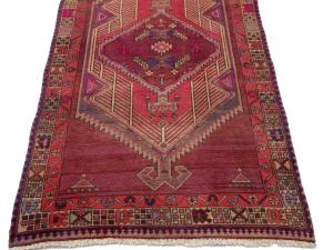 Vintage Muted Colors Tribal 4X11 Hamedan Persian Runner Rug