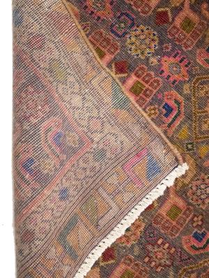 Semi Antique Muted Colors Tribal 3'7X9'2 Hamedan Persian Runner Rug