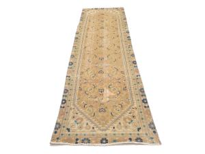 Semi Antique Muted Colors Tribal 3X9 Hamedan Persian Runner Rug