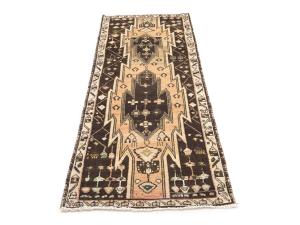 Semi-Antique Light Peach Tribal 3X7 Mazlaghan Persian Runner Rug