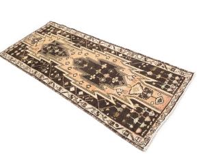 Semi-Antique Light Peach Tribal 3X7 Mazlaghan Persian Runner Rug