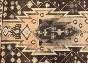 Semi-Antique Light Peach Tribal 3X7 Mazlaghan Persian Runner Rug