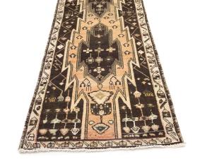 Semi-Antique Light Peach Tribal 3X7 Mazlaghan Persian Runner Rug