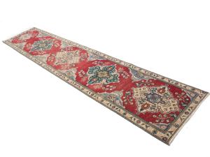 Vintage Red Traditional 2'5X12'1 Tabriz Persian Runner Rug