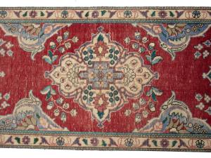 Vintage Red Traditional 2'5X12'1 Tabriz Persian Runner Rug