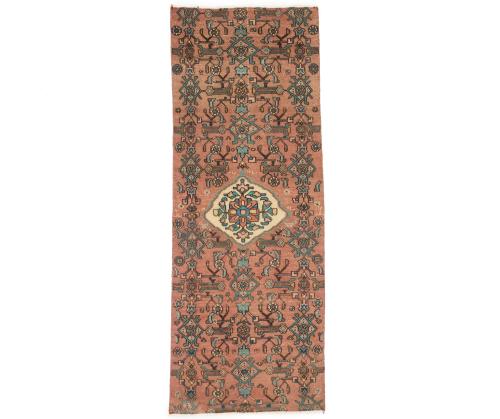 Semi Antique Muted Colors Tribal 3X7 Hamedan Persian Runner Rug