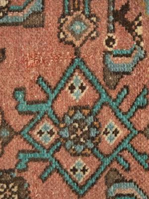 Semi Antique Muted Colors Tribal 3X7 Hamedan Persian Runner Rug