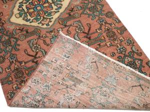 Semi Antique Muted Colors Tribal 3X7 Hamedan Persian Runner Rug