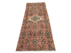 Semi Antique Muted Colors Tribal 3X7 Hamedan Persian Runner Rug