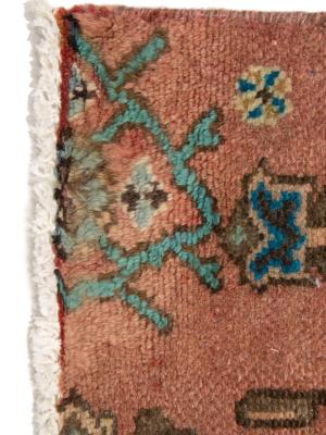 Semi Antique Muted Colors Tribal 3X7 Hamedan Persian Runner Rug