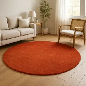 Orange-red Tribal 6X6 Gabbeh Modern Round Rug