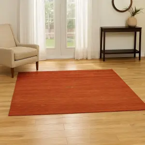 Orange-red Tribal 8X8 Gabbeh Modern Square Rug