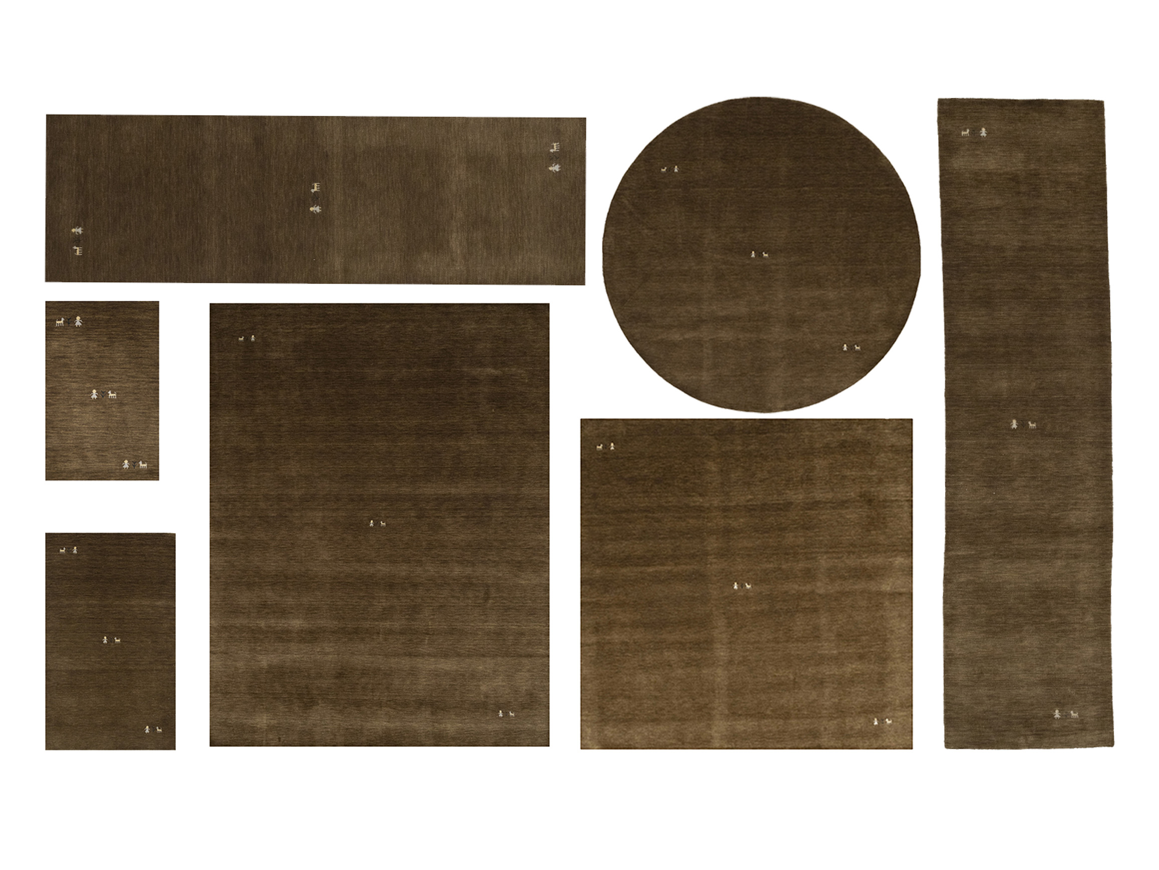 Brown Pictorial Gabbeh Modern Rug in All Size - Image 2