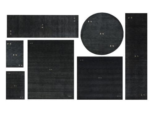 Charcoal Pictorial Gabbeh Modern Rug in All Size